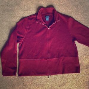 Ladies Faconnable maroon cotton cardigan